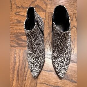 Kelly & Katie Leopard Print Ankle Boots